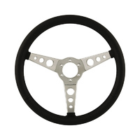 15? Black Leather Steering Wheel 6 Hole