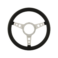 14″ Black Leather Steering Wheel 9 Hole 