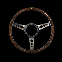 1965-73 Shelby Cobra Style Genuine Wood & Aluminum 14" 9 Hole Steering Wheel