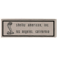 1967 Shelby Door Sill Scuff Plate Emblem - Version 1