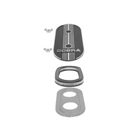 Air Cleaner Kit Cobra Oval Dual Carburetors Black