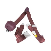 1964.5-73 Mustang 3-Point Seat Belt Pair- Burgundy