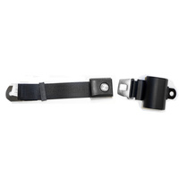 1964 - 1973 Mustang Black Retractable Seat Belt with Starburst Pushbutton Buckle