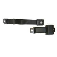 1968 - 1973 Mustang Black Retractable Seat Belt with Starburst Pushbutton Buckle