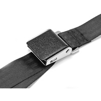 1964 - 1973 Mustang Black Wrinkle Seat Belt