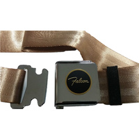 Seatbelt Light Tan with Falcon Logo (Parchment, Palomino)
