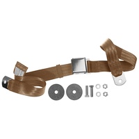 1964 - 1973 Mustang Aftermarket Seat Belt, Front or Rear, Left or Right (Parchment/Palomino)