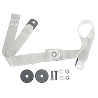 1964 - 1973 Mustang Push Button Seat Belt (White)