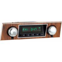 1967 - 1968 Chevrolet Camaro/Pontiac Firebird San Diego Retro Radio - All Black Face, Wood Grain Bezel