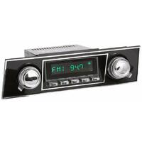 1967 - 1968 Chevrolet Camaro/Pontiac Firebird San Diego Retro Radio - Black Face w/ Chrome Buttons, Black Bezel