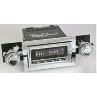 1984-86 Mercury Topaz/1981-87 Lincoln Town Car San Diego Radio - All Chrome Face, 121 Bezel, 03-73 Knob 