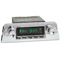 1961-63 Ford Thunderbird San Diego Radio - All Chrome Face, 04-74 Knob