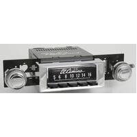 1966-67 Chevrolet El Camino San Diego Radio - Chrome Face w/ Black Buttons, 03-73 Knob