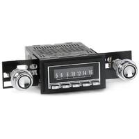 1967-1968 Ford Mustang Motor 6 San Diego Radio w/ Chrome with Black Buttons Face, Black Bezel & 08-77 Knob