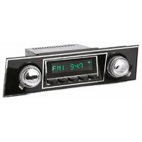 1967 - 1968 Chevrolet Camaro/Pontiac Firebird San Diego Retro Radio - Chrome Face w/ Black Buttons, Black Bezel