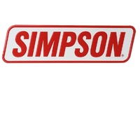 Simpson Racing Embossed Aluminium Sign 