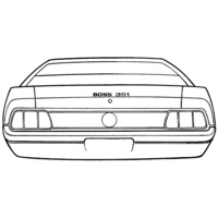 1971 Mustang Boss 351 Stripe Kit (Argent)