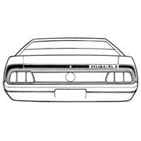 1973 Mustang Mach 1 Trunk Stripe Kit (Argent)