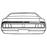 1973 Mustang Mach 1 Trunk Stripe Kit