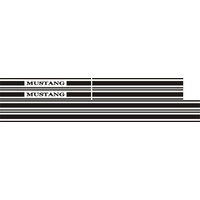 1965 - 1966 Mustang GT Stripe Kit with Letters (Gold)