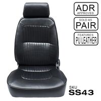 Deluxe Classic High Back PU Leather Seat - Pair