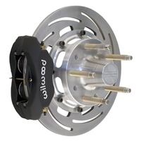 11.75 x .35" Rotor, Aluminum Hub and Black 4-Piston Caliper for Sculpted and Fabricated Spindles