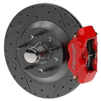 11.75" x .81" Iron Rotor-Hub and Red 4-Piston Caliper for Sculpted and Fabricated Spindles