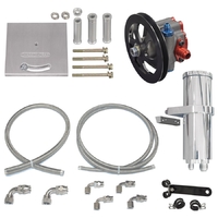 Remote Reservoir Pro Pump Kit with V-Belt Pulley - Universal (Braided Hose)