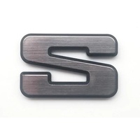 "S" Boot / Tailgate Badge SILVER BRUSHED for Ford Falcon XD XE XF