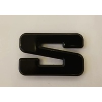 "S" Boot / Tailgate Badge BLACK for Ford Falcon XD XE XF