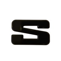 "S" Boot / Tailgate Badge BLACK for Ford Falcon XD XE XF
