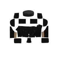 1967 - 1968 Mustang Trunk Carpet Kit, Fastback (Black)