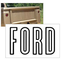 1957-63 Ford F100-F350 Tailgate Letters Set (Approx Size: F= 10" Tall x 2 5/8" Long) Red