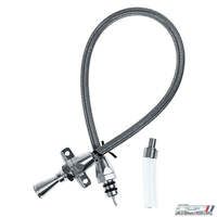 Ford AOD Transmission Firewall Mount Flexible Dipstick - Stainless Steel