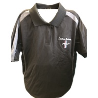 Custom Mustangs Polo Shirt Black and Grey