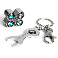 Tyre Valve Caps & Keyring Set BMW