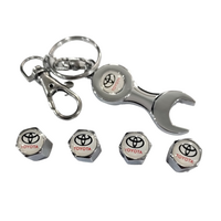 Tyre Valve Caps & Keyring Set Toyota