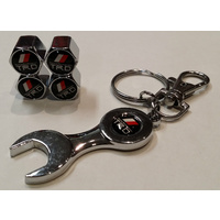 Tyre Valve Caps & Keyring Set Toyota TRD