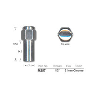 Weld Wheel Nuts Chrome Closed End - Ford - Single