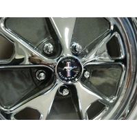 1965-66 Styled Steel Wheel Center Cap - Black