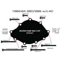 1964 - 1965 Mustang Water Pump Bolts (260, 289 without A/C)