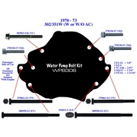 1970 - 1973 Mustang Water Pump Bolts (302, 351W, Boss 302)