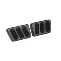 1964 - 1970 Mustang Midnight Series BLACK Lokar Billet Brake & Clutch Pedal Kit