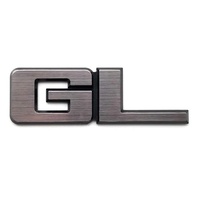 "GL" Boot / Tailgate Badge SILVER BRUSHED for Ford Falcon XD XE XF