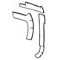 1967 - 1968 Mustang Front Fender Splash Shield Kit - Front only