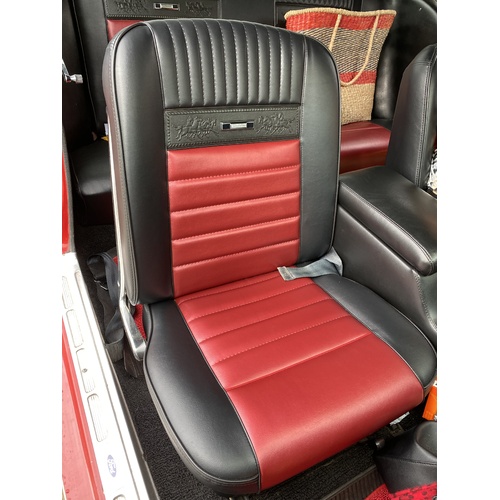 1965 1966 Mustang Fastback Pony Upholstery Black Red