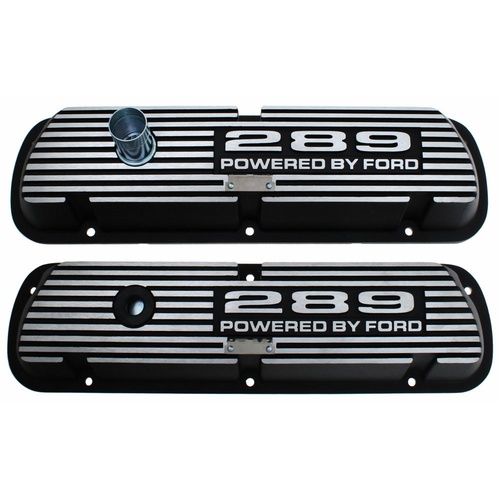 Scott Drake 6A582289X Finned Aluminium Valve Covers 289 Powered By Ford