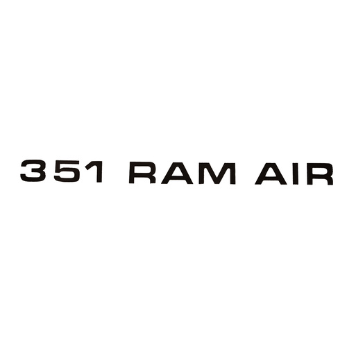 1971 1972 Mustang 351 Ram Air Hood Decal