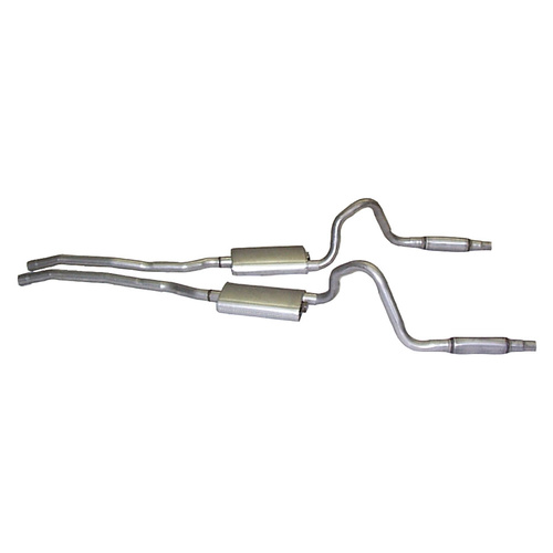 1965 1966 Mustang Exhaust (GT exhaust system 2” Includes resonator, no H pipe fits GT tips)