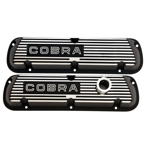1986 1993 Mustang Ford Racing Finned Valve Covers 302 5.0 EFI Black